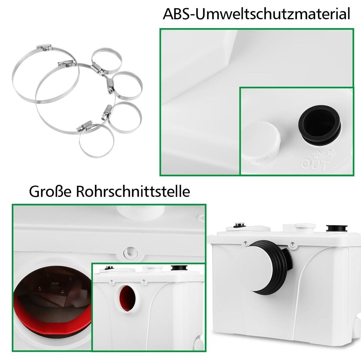 Pumpen & Teile: 700W  Hebeanlage Schmutzwasserpumpen WC… – Neu und originalverpackt aus Schaffhausen von  3