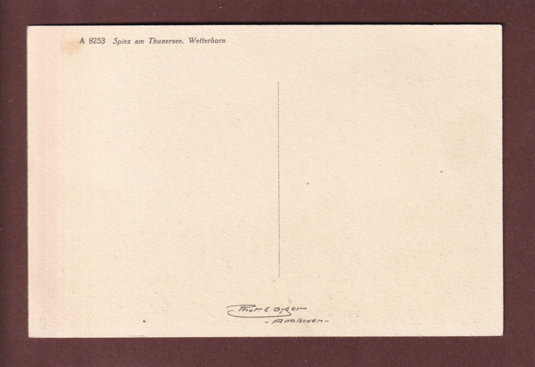 Cartoline postali: SPIEZ - Wetterhorn – Usato da Pully venduto da nicecards 1