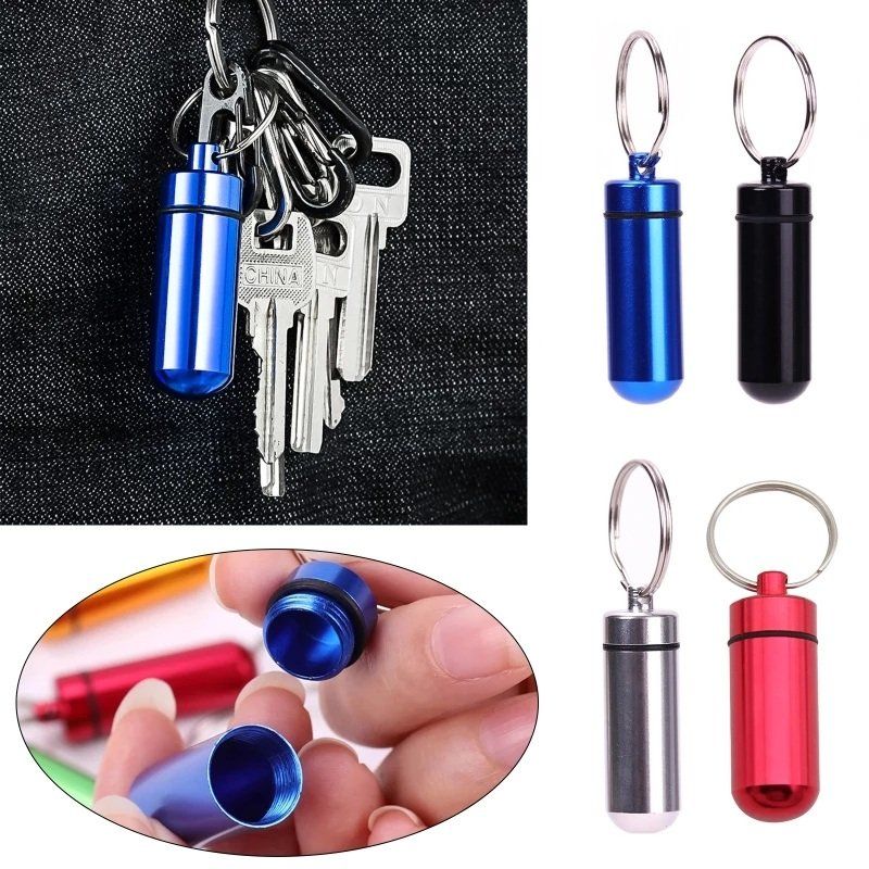 Contenitori & Simili: 4pcs Tragbare Aluminium Pillenbox wasserdichte Tablettendose – Nuovo (secondo la descrizione) da Thun venduto da nuonuo 2