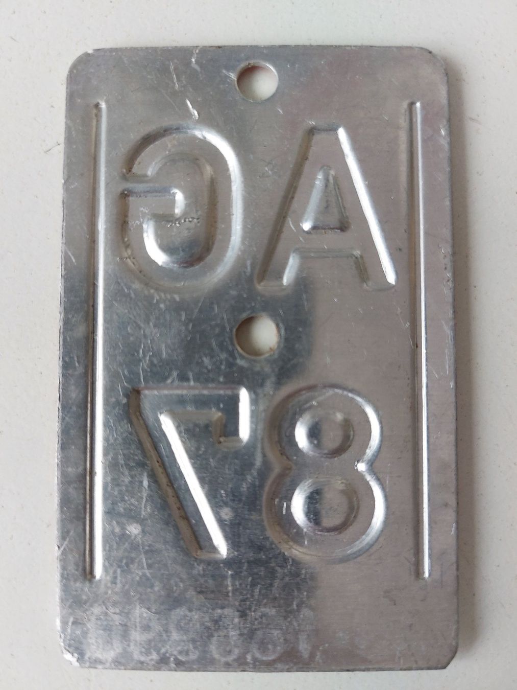 Sachs Insegne: Velonummer AG 87 plaque Velo – Usato da Schenkon venduto da Uhu007 1