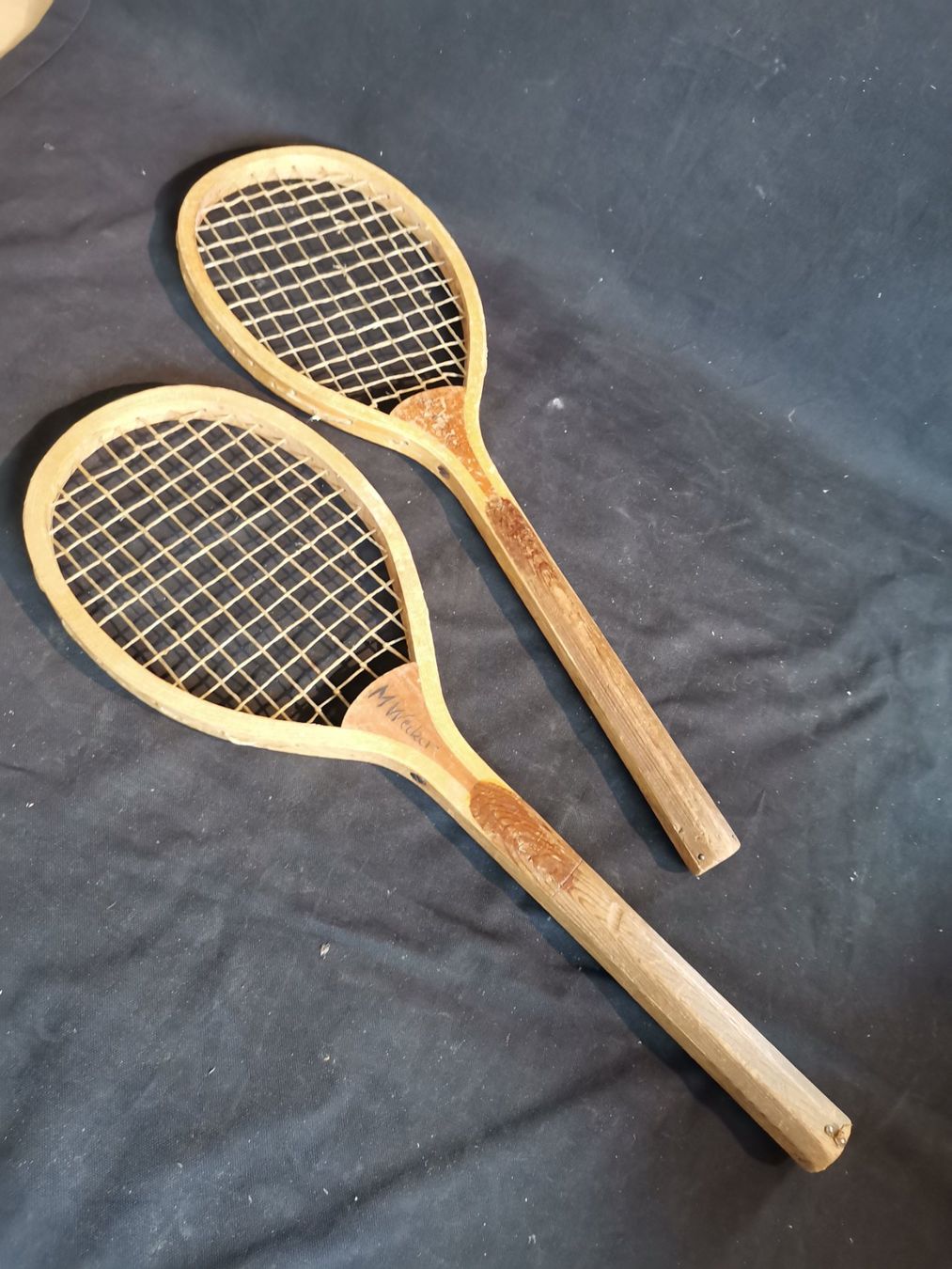 Racchette: Squash Racket M Wecker, alte kleine Rackets – Usato da Wiedlisbach venduto da Kreislaufmaterial