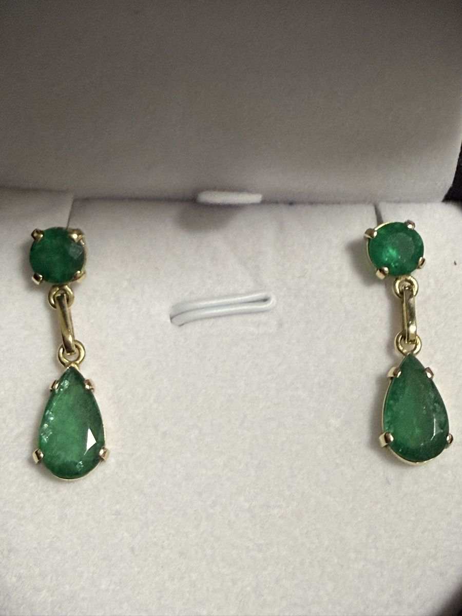 Ohrringe & -stecker: Ohrringe Gold18k mit Smaragd – Gebraucht aus Oberhof von RealStone