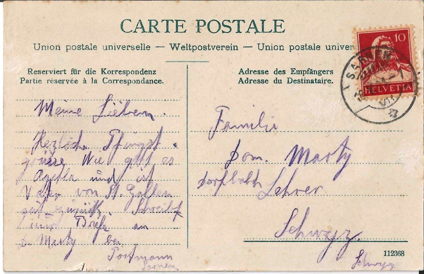 Cartoline postali: Karte Sarnen 1921 – Usato da Zürich venduto da Philacat11 1