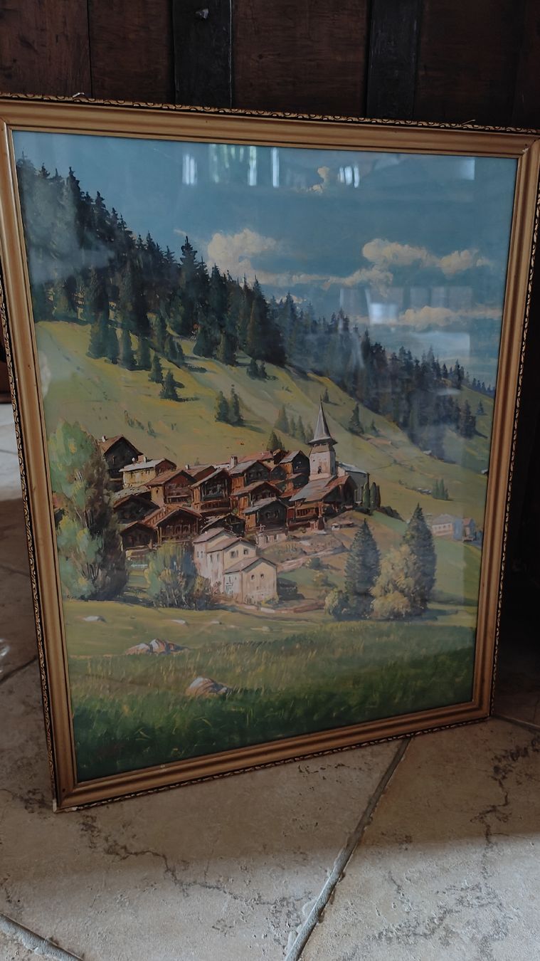 Gemälde: Grimentz aquarelle gouachée – Gebraucht aus Meyrin von olico01 1