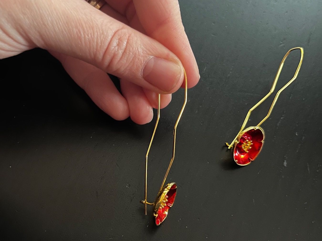 Ohrringe & -stecker: Ohrringe Mohnblumen / Nr155 – Neu (gemäss Beschreibung) aus Gams von Mariawicca 5
