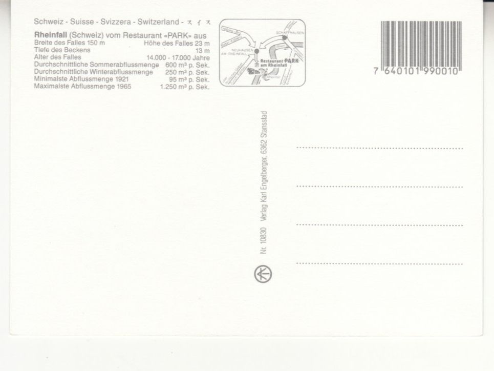 Ansichtskarten: Rheinfall ca. 1990 – Gebraucht aus Bürglen TG von StampGraf 1