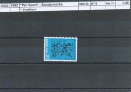 1992 "Pro Sport" - Sondermarke, ** postfrisch