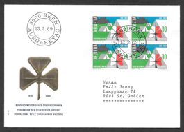 FDC 461 Viererblock 150 Jahre Pfadfinderinnen ET 13.2.1969