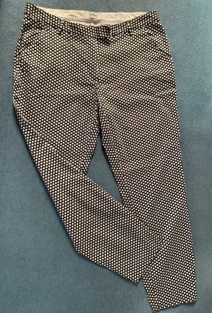 Chino Hose gepunktet, schwarz/weiss, Tchibo, Grösse 42