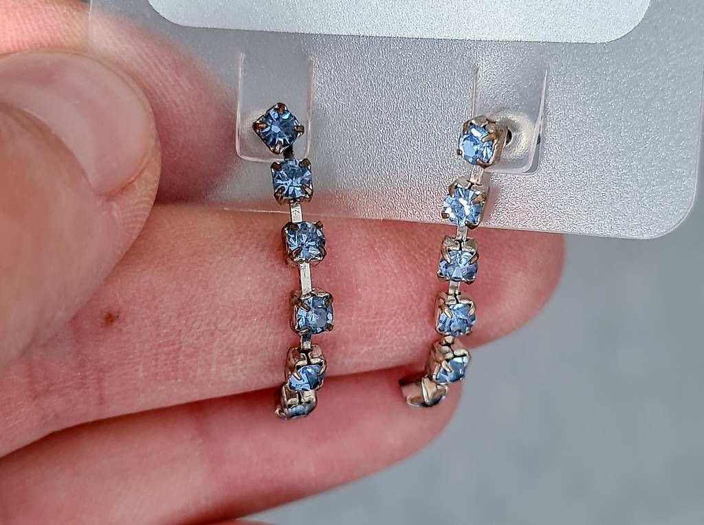 Orecchini pendenti & Orecchini a lobo: Ohrringe Strasssteine hellblau, Modeschmuck – Usato da Hettlingen venduto da Sylvia24 1