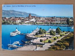 Geneve Quai du Mont-Blanc et Vue sur la Ville