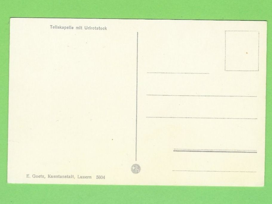 Cartoline postali: Tellskapelle mit Urirotstock – Usato da Zürich venduto da t24_de 1