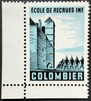 Soldatenmarke 2.WK, Inf Rekrutenschule Colombier, Wi Sch 1