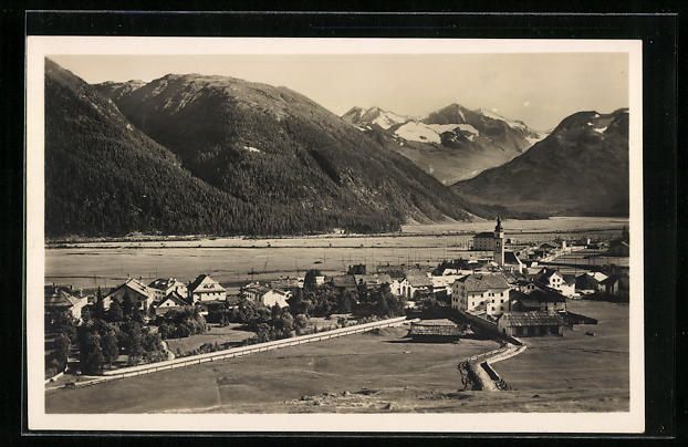 Cartoline postali: Bevers, Gesamtansicht mit Berninagruppe – Usato da Berlin venduto da bartko-reher