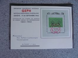 Sonderblock gestempelt Jahrgang 1943