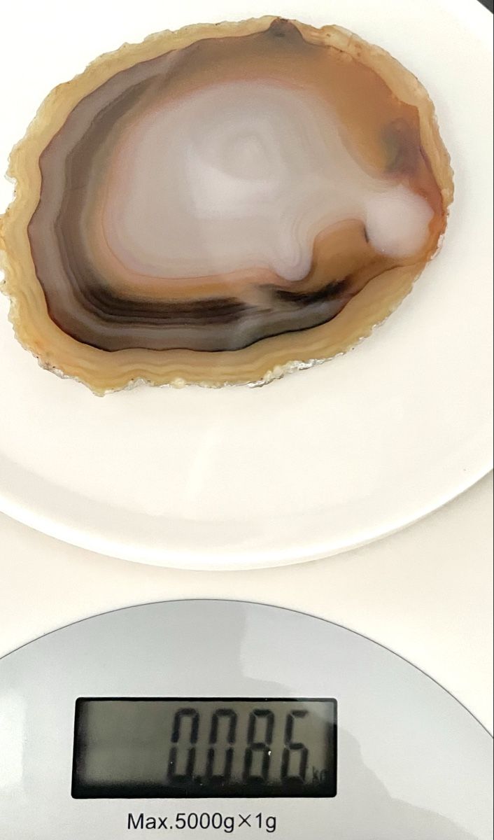 Minerali & Pietre curative: Agate slice decorative item, natural stone, 8.6cm, 86g – Usato da Zürich venduto da anton.schumann 2