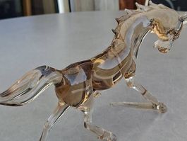 Glasmalerei Pferd Kunst Figur Murano 25x15 cm