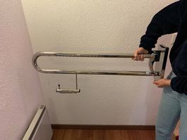 Barre d'appui chromée pour salle de bains INEOLINE