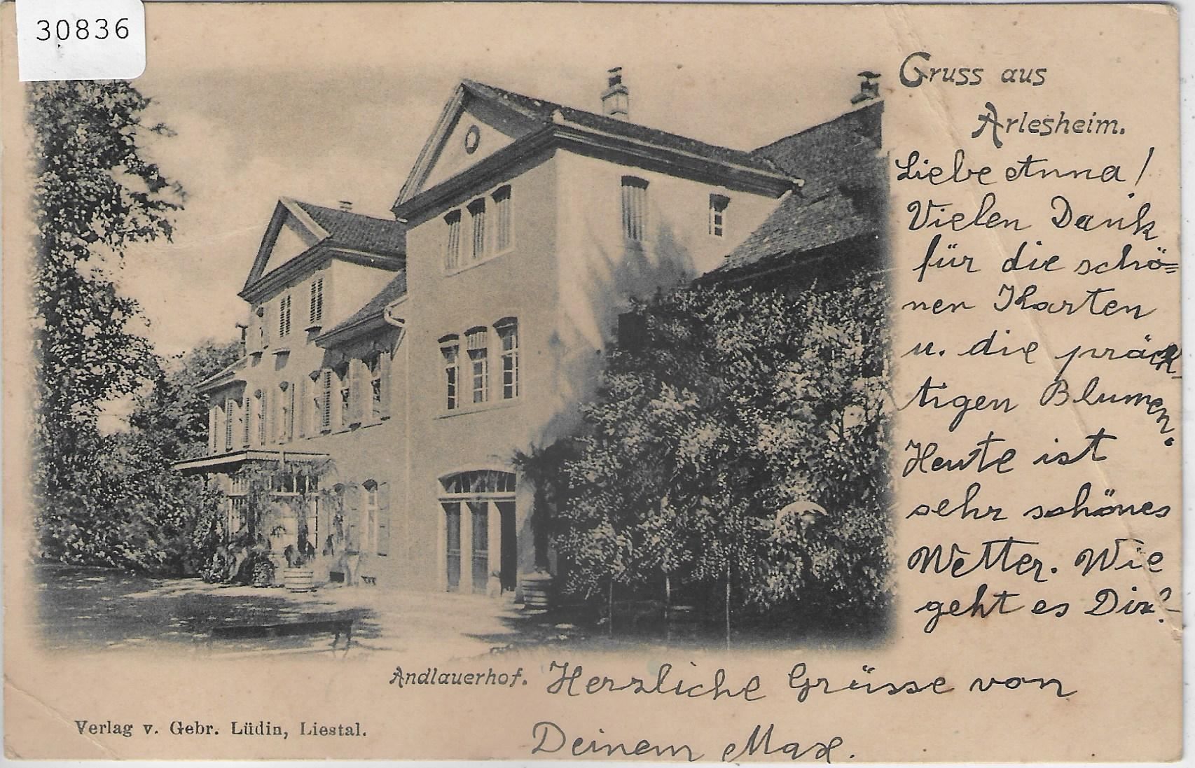 Cartoline postali: Gruss aus Arlesheim - Andlauerhof – Difettoso da Ettingen venduto da Kartenplanet