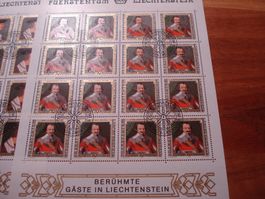 Bogensatz Liechtenstein berühmte Gäste 1982, ** + ET-o