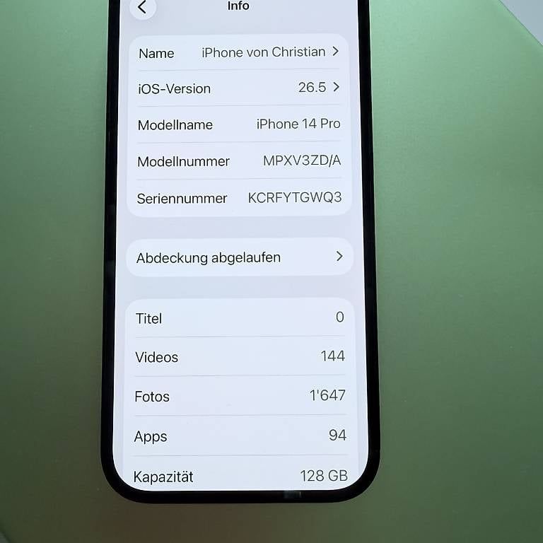 Apple Telefoni cellulari / Smartphones: iPhone 14 Pro 128GB – Usato da Allschwil venduto da hei_vk6m 4