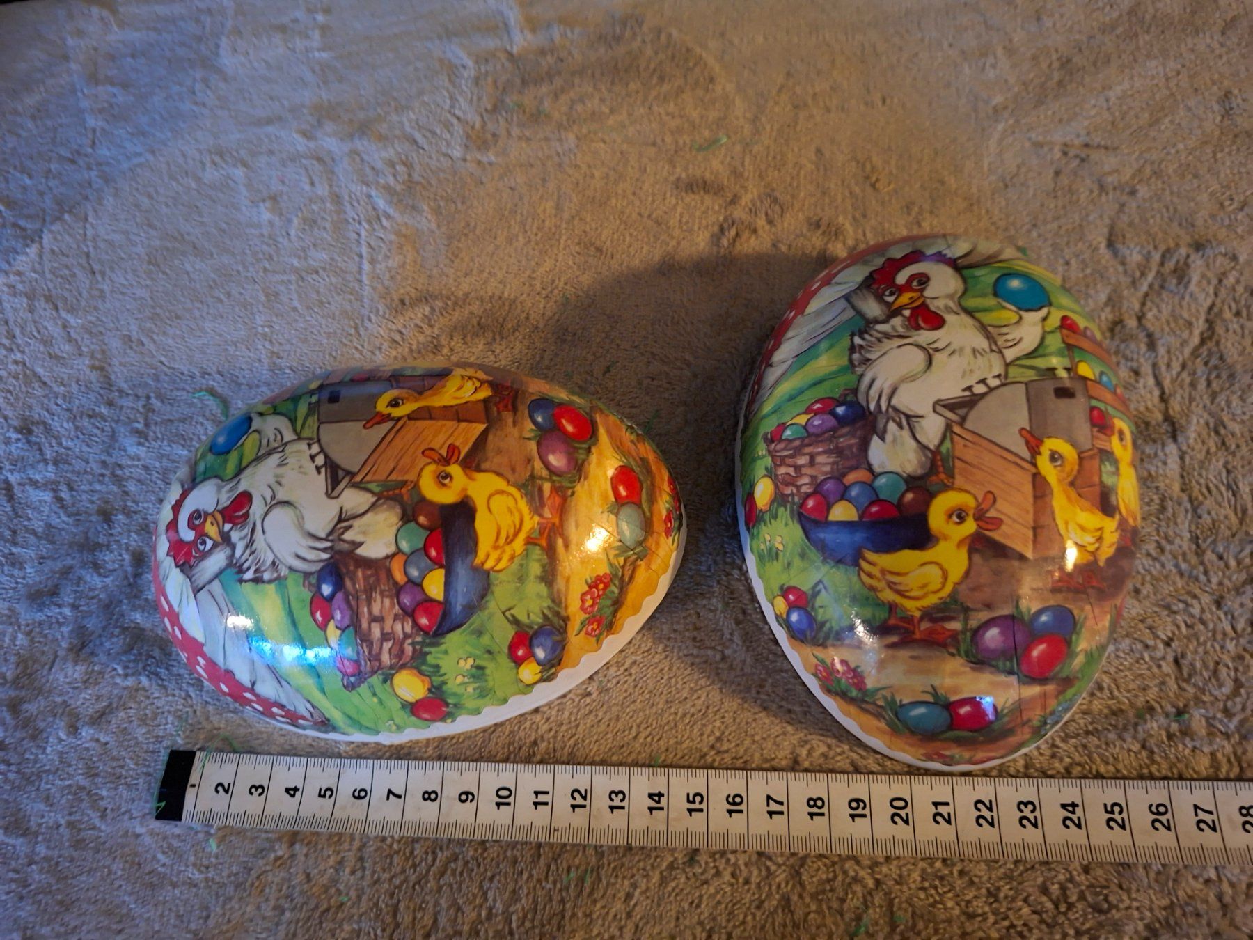 Alle Dekorationen: Wunderschönes, sehr altes Osterei-Candycontainer aus Pappe – Gebraucht aus Otelfingen von silver-moon 7