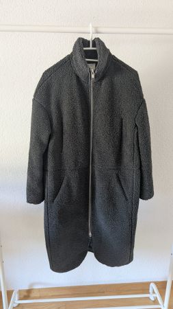 Schwarzer Teddymantel von H&M Gr.XS (eher weit geschnitten)