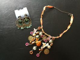 Ohrclips Halskette Boho