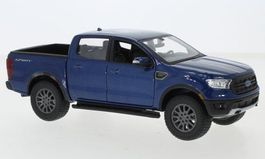 Ford Ranger DoKa Pick Up 2015-2023 blau met. / schwarz  1:24