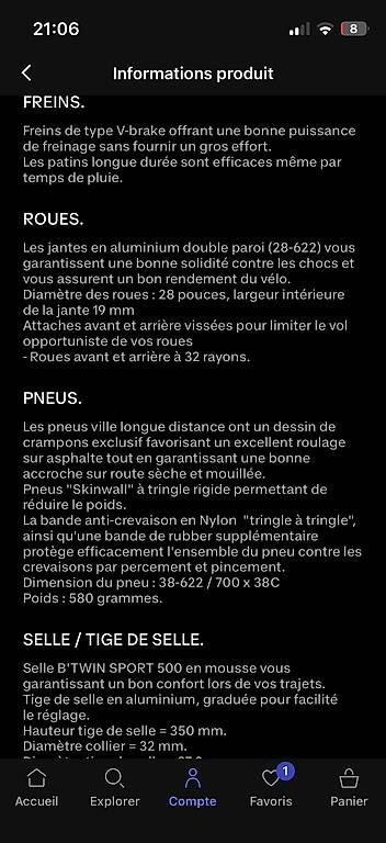 Decathlon Biciclette: Vélo neuf – Nuovo e nell'imballaggio originale da Charmey (Gruyère) venduto da Manu231 3