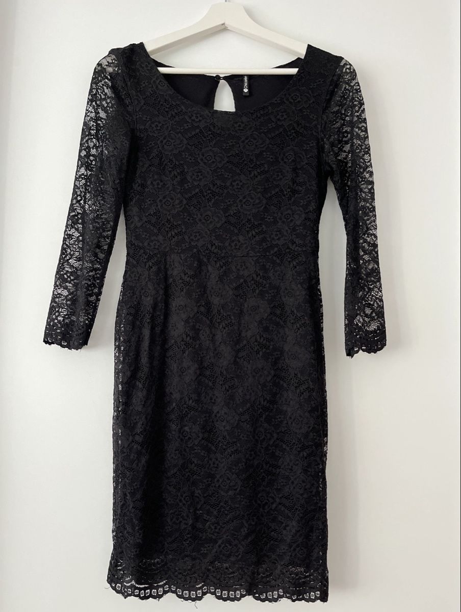Vestiti: Elegantes Spitzenkleid, Schwarz – Usato da Gränichen venduto da gerr95ch