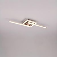 LED Deckenleuchte, Nickel, 55 cm x 16 cm