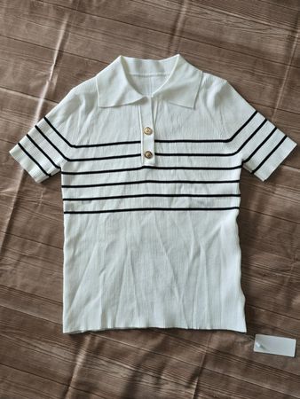 ​😍 Feinstrick-Poloshirt - L - Marine-Look