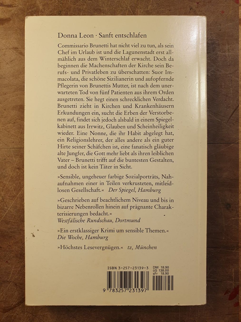Libri: Sanft entschlafen - Donna Leon – Usato da Zürich venduto da loosebone 1