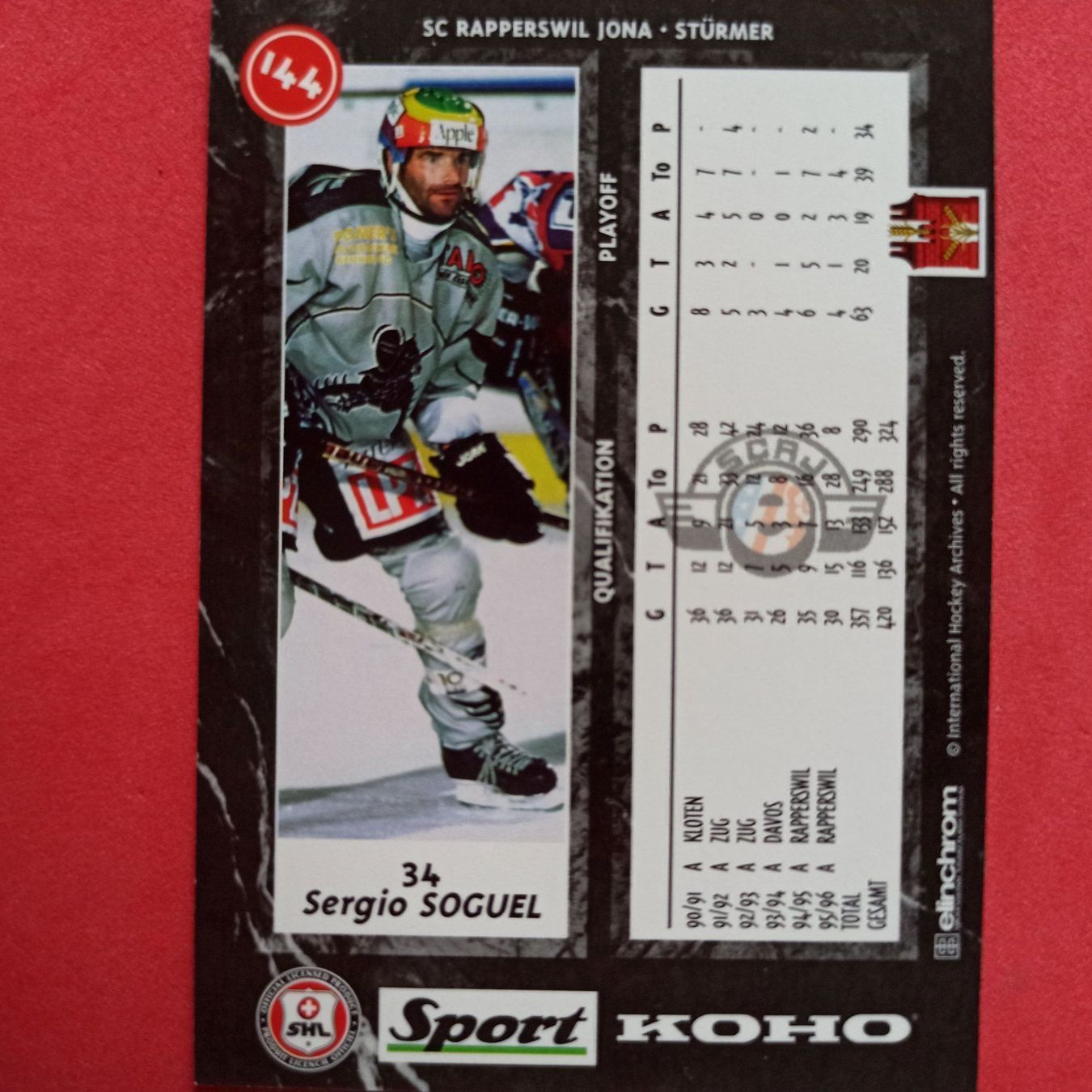 Sammelbilder & Trading cards: Sergio Soguel - RAPPERSWIL - 1996/97 – Gebraucht aus Dübendorf von kb86_MOVIE 1