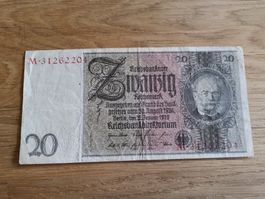 Reichsbanknote 20 Mark Berlin 22. Januar 1929