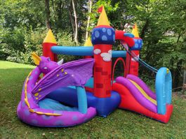 Drachen Hüpfburg Happy Hop für kinder