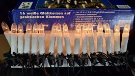 elektrische Lichterkette ,Baumkerzen mit Klammern