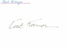 Kurt Kreuger 1916-2006 Autogramm signiert Karte 10x15cm