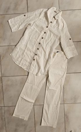 Hose und Leinenbluse, Set, Gr. 36, neuwertig!