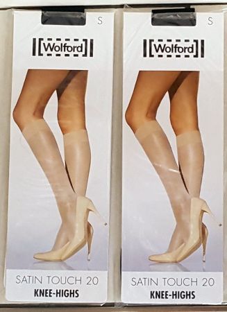 2 Paar Wolford Satin Touch Kniestrümpfe Gr. 35-38 NEU + OVP