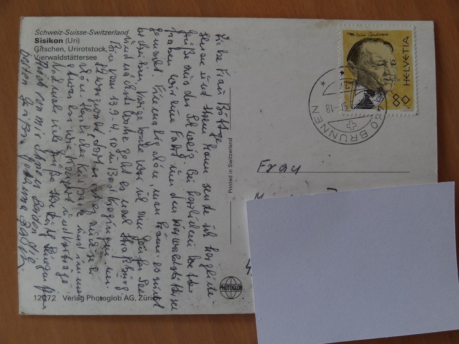 Cartoline postali: Sisikon - Uri - 1990 – Usato da St Léonard venduto da Riglin 1