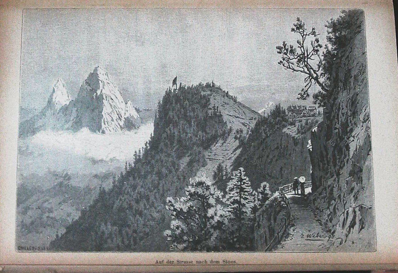 Incisioni: Stoos Wanderbild um 1890 – Usato da Rafz venduto da Helvet32 2