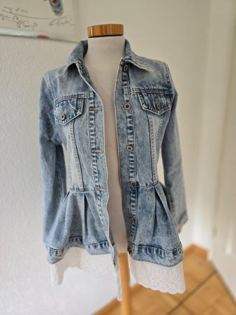 Jeans Jacke mit Rüschen NEU Gr. XS von NEW J.