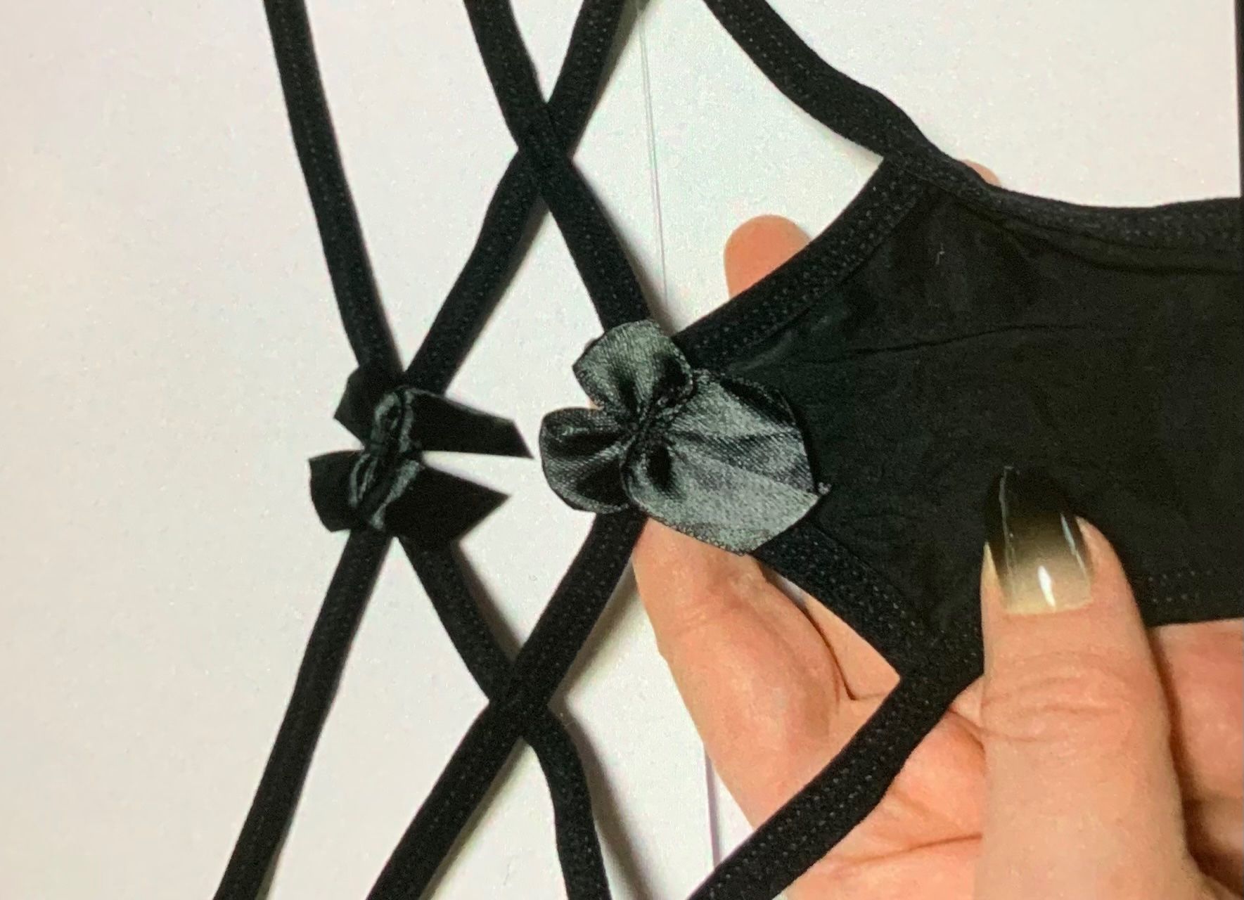Altra biancheria intima: Intimo seducente nero con lacci e fiocchetto - taglia S – Nuovo e nell'imballaggio originale da Locarno venduto da Fixed8 8