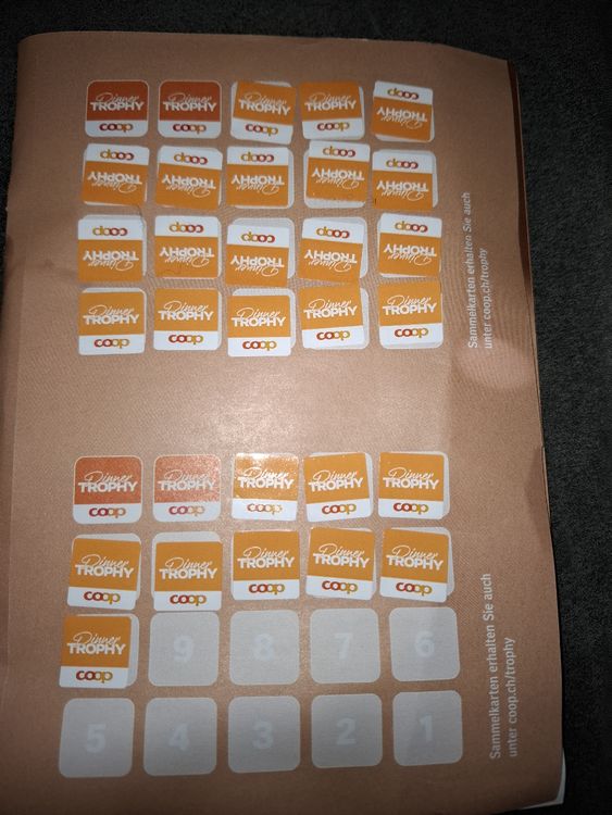 Coop Dinner Trophy Sticker komplett 31 stk (Neu (gemäss Beschreibung ...