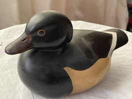 Steingut Ente Deko-Objekt, Handarbeit, Top Zustand 🪵🦆