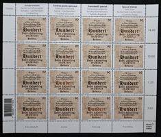 Bogen Hundert Jahre Zollvertrag 2023 postfrisch
