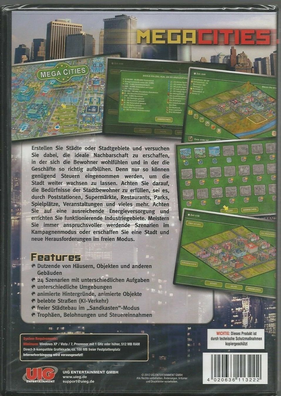 Giochi: Mega Cities Die Städtebau-Simulation (PC, 2012 DVD-Box) NEU – Nuovo e nell'imballaggio originale da Bad Säckingen venduto da ms-spiele-keys 1