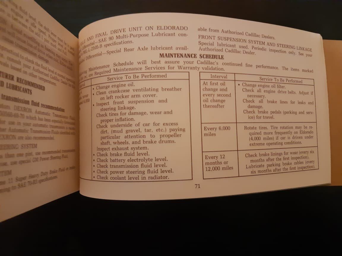 Cadillac Documenti: Betriebshandbuch;   1968 Cadillac – Usato da Dulliken venduto da Airliner2 6